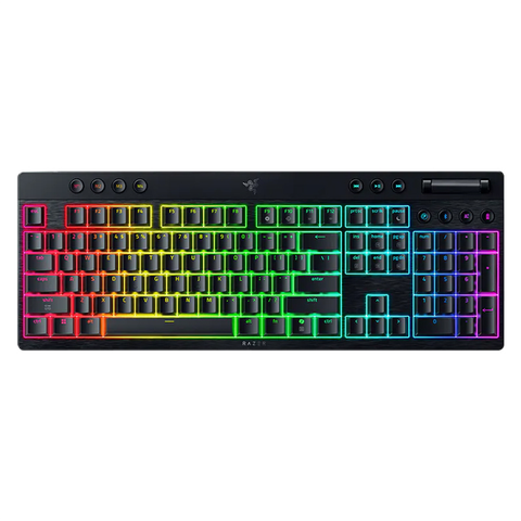 Razer BlackWidow V4 Pro Low-Profile HyperSpeed Wireless Mechanical Keyboard - Green Switches