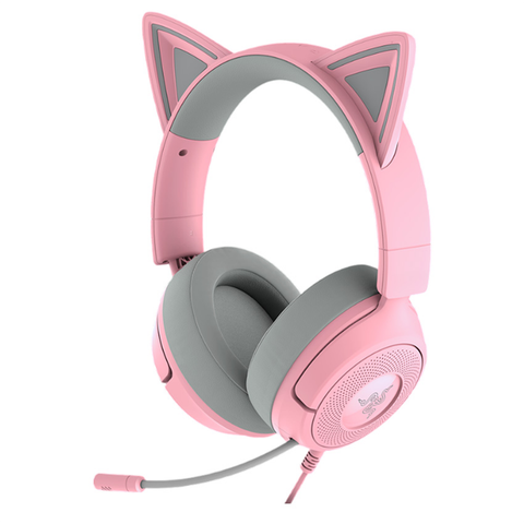Razer Kraken Kitty V3 X Wired Headset with Kitty Ears - Quartz