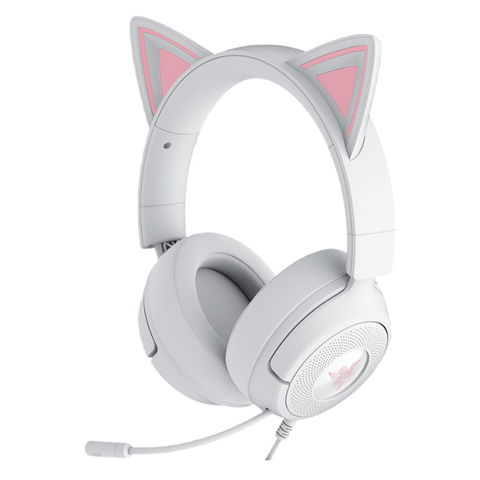 Razer Kraken Kitty V3 X Wired Headset with Kitty Ears - White