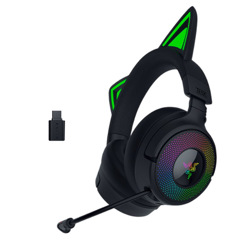 Razer Kraken Kitty V3 Pro Wireless RGB Headset with Kitty Ears - Black