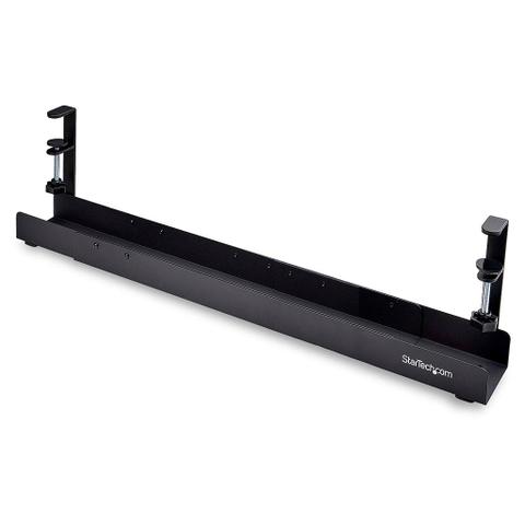 StarTech Clamp-On Under Desk Cable Management Tray - Black