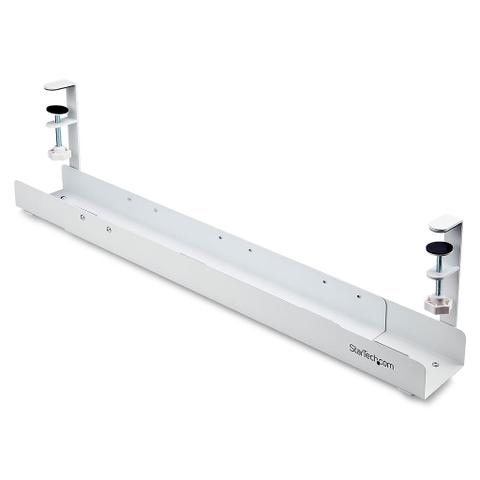 StarTech Clamp-On Under Desk Cable Management Tray - White