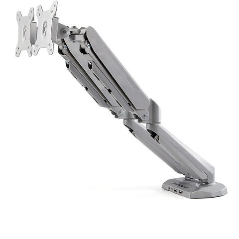 StarTech Desk Mount Dual Monitor Arm with USB/Audio - 12-32" VESA LCD