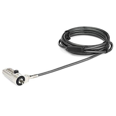 StarTech 6.5ft Laptop Cable Lock - Combination Security Wedge Slot Lock