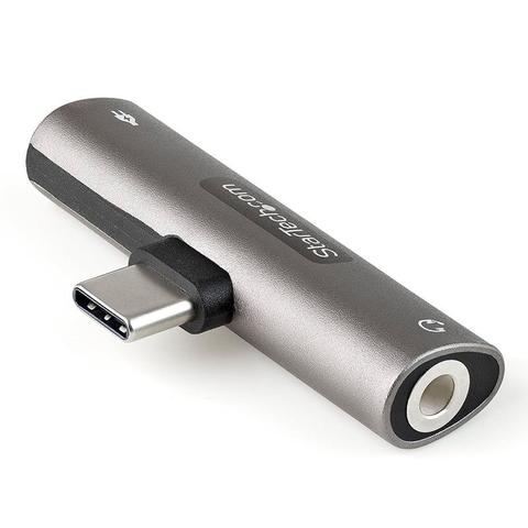 StarTech USB-C Audio & Charge Adapter, 3.5mm Headset Jack & PD Charging