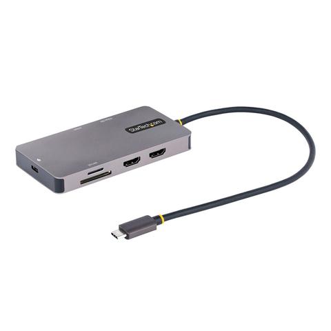 StarTech USB-C Multiport Adapter Hub with Dual HDMI & 100W Power Delivery