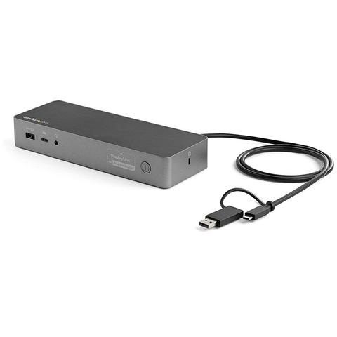 StarTech USB-A/USB-C Hybrid Dock Dual 4K 60Hz HDMI/DisplayPort 100W PD