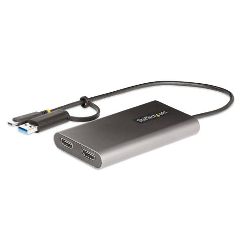 StarTech USB-C/A to Dual 4K HDMI Adapter