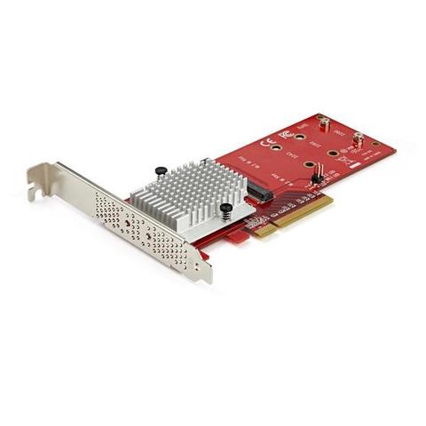StarTech Dual M.2 PCIe SSD Adapter Card - NVMe or AHCI NGFF M-Key SSD