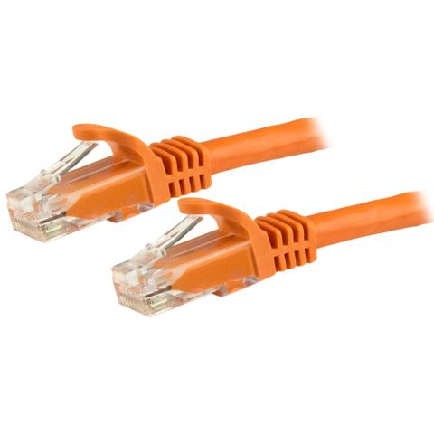 StarTech CAT6 Ethernet Cable 1.5m Orange 650MHz Snagless Patch Cord