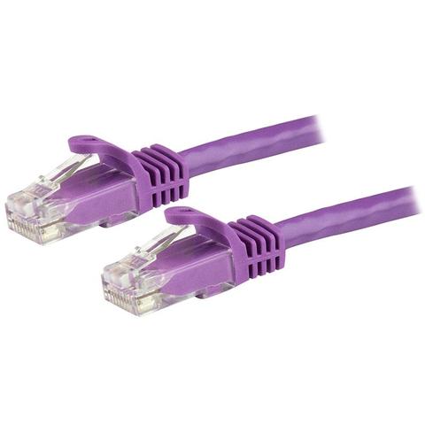 StarTech CAT6 Ethernet Cable 1.5m Purple 650MHz Snagless Patch Cord