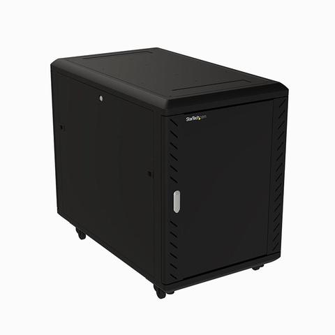 StarTech 15U 19" Server Rack Cabinet 4 Post 6-32" Deep Mobile w/Casters