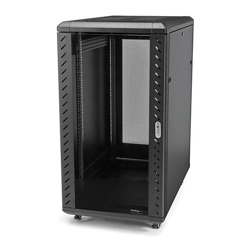 StarTech 18U 19" Server Rack Cabinet 4 Post 6-32" Deep Mobile w/ Casters