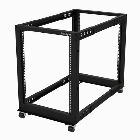 StarTech 19" 15U Open Frame Server Rack Mobile Adjustable Depth 23-41"