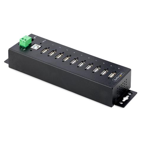 StarTech 10-Port Industrial USB 2.0 Hub - Mountable