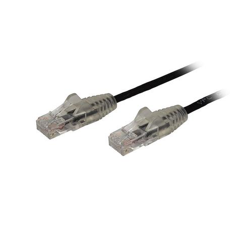 StarTech 1m CAT6 Cable - Black Slim CAT6 Patch Cord - Snagless - LSZH