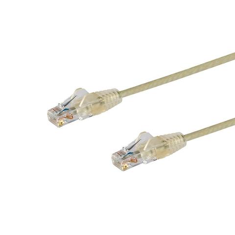 StarTech 1m CAT6 Cable - Grey Slim CAT6 Patch Cord - Snagless - LSZH