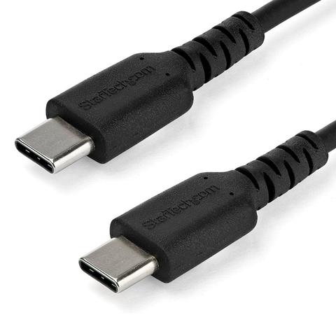 StarTech 1m USB C Charging Cable - Durable Aramid Fiber M/M 60W Black