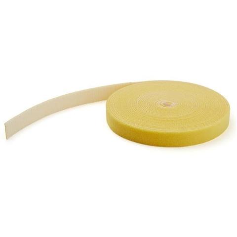 StarTech 25ft Hook and Loop Tape Roll Reusable Cable Ties/Wraps -Yellow