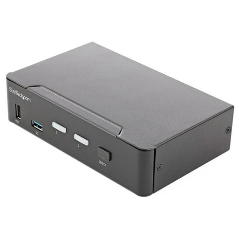 StarTech 2 Port HDMI KVM Switch - 4K UHD HDR 60Hz w/ USB 3.0 Hub/Audio/TAA