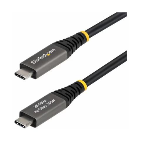 StarTech 2m 240W USB4 USB-C to USB-C Active Cable - Black