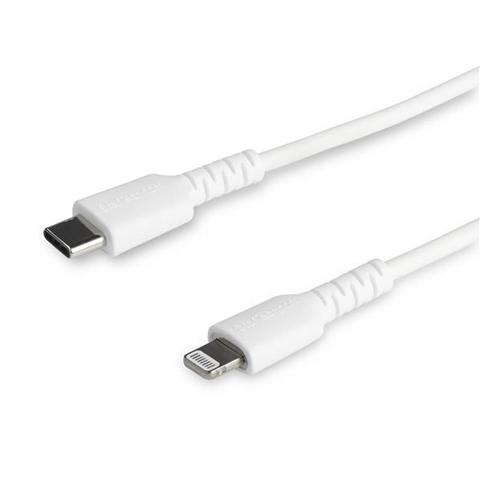 StarTech 6ft/2m Durable USB-C to Lightning Cable MFi Certified, White