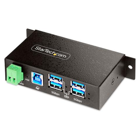 StarTech 4-Port Managed Heavy Duty Industrial USB Hub - ESD/Surge