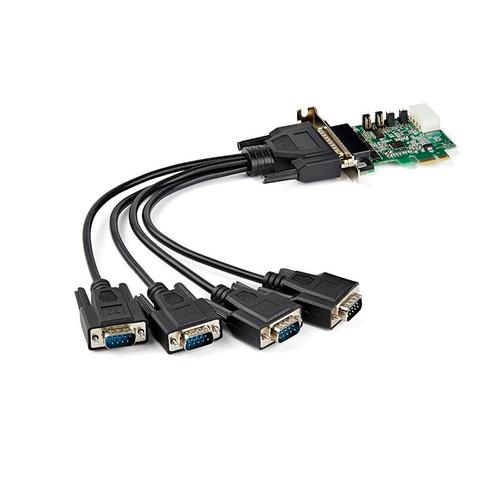 StarTech 4-port PCI Express RS232 Serial Adapter Card - PCIe Serial DB9