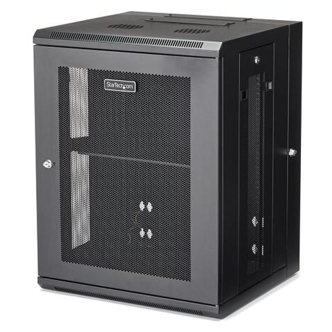StarTech 4-Post 15U Wall Mount Network Cabinet with 1U Shelf