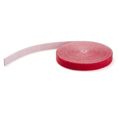 StarTech 50ft Hook and Loop Tape Roll Reusable Cable Ties/Wraps - Red