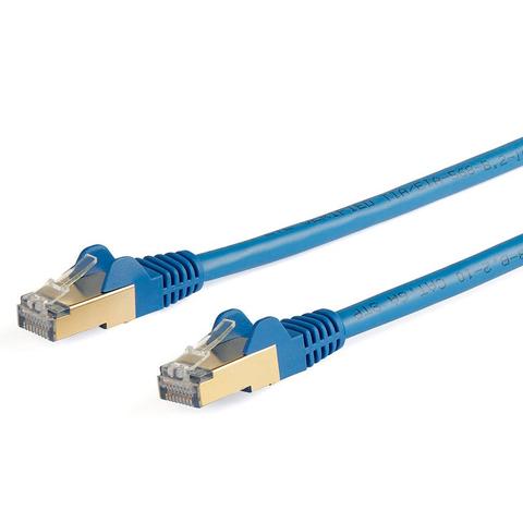 StarTech 5 m CAT6a Ethernet Cable - 10GbE STP Snagless 100W PoE Blue