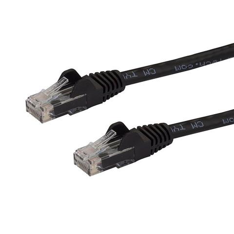 StarTech CAT6 Ethernet Cable 7.5m Black 650MHz 100W Snagless Patch Cord