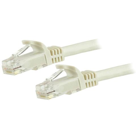StarTech CAT6 Ethernet Cable 7.5m White 650MHz 100W Snagless Patch Cord