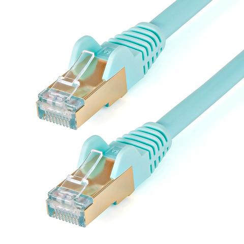 StarTech 7.5m CAT6a Shielded Snagless Ethernet Cable - Aqua