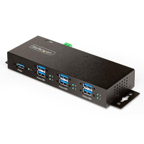 StarTech 7-Port Managed Heavy Duty Industrial USB Hub - ESD/Surge