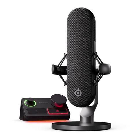 SteelSeries Alias Pro Condenser Cardioid Desktop XLR RGB Microphone + PreAmp