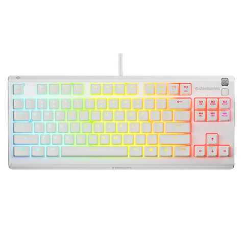 SteelSeries Apex 3 TKL Membrane Gaming Keyboard - Whisper-Quiet Switches (White)