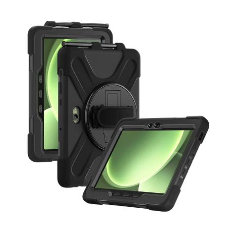 Samsung Strike TAB Active5 Pro Rugged Case (w/ Hand Strap & Lanyard) - Black