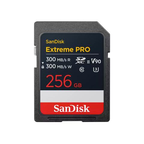 SanDisk 256GB Extreme PRO SDXC UHS-II V90 Memory Card - 300MB/s
