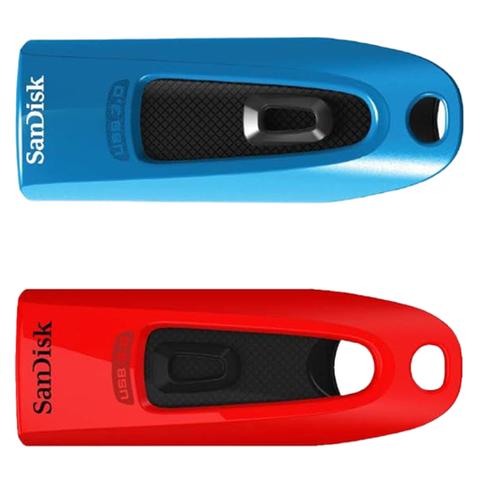 SanDisk 32GB Ultra USB 3.0 Flash Drive Dual Pack - Blue/Red