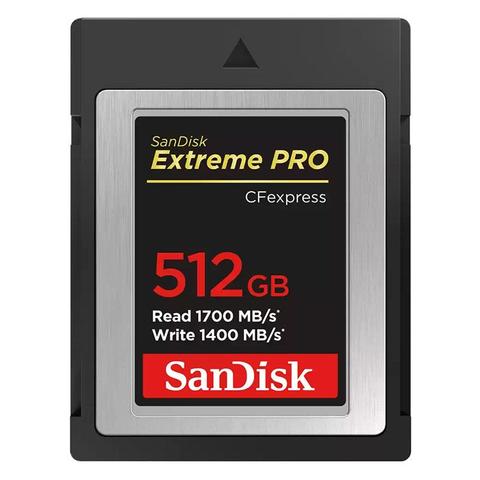 SanDisk Extreme Pro CFexpress Card Type B 512GB 1700MB/s r 1400MB/S W