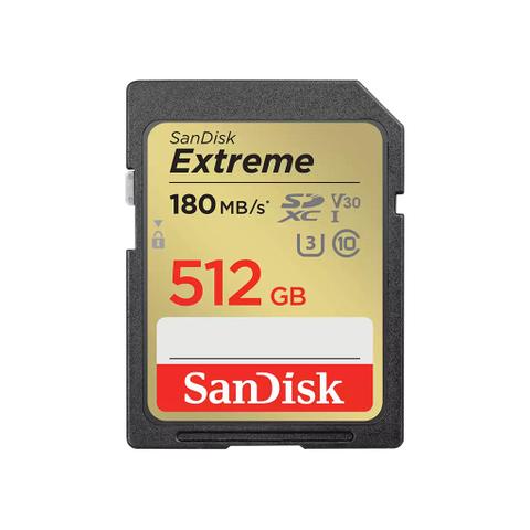 SanDisk 512GB Extreme SDXC UHS-I Memory Card - 180MB/s