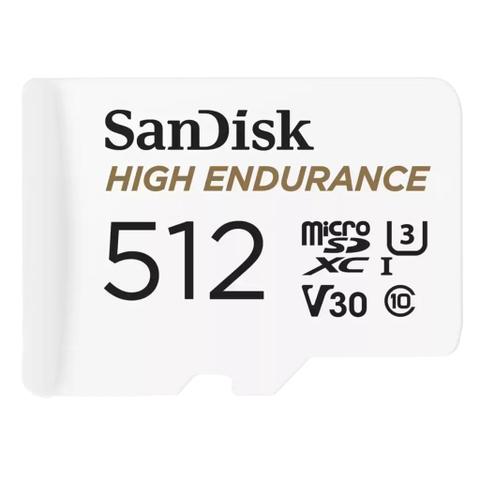 SanDisk 512GB High Endurance microSDXC UHS-I C10 U3 V30 Memory Card - 100MB/s