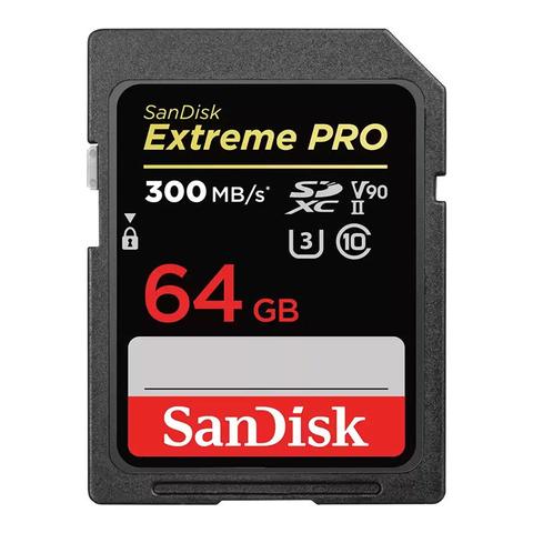 SanDisk 64GB Extreme PRO SDXC Class 10 UHS-II U3 Memory Card - 300MB/s