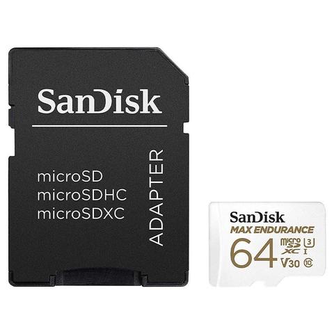 Sandisk MAX ENDURANCE MicroSD 64GB V30 Memory Card