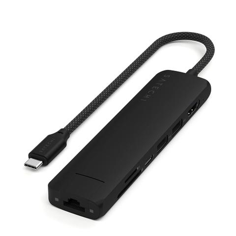 Satechi 7-in-1 USB-C Slim Multiport Adapter (Black)