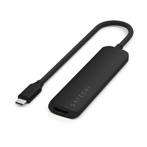Satechi 4-in-1 USB-C Slim Multiport Adapter (Black)