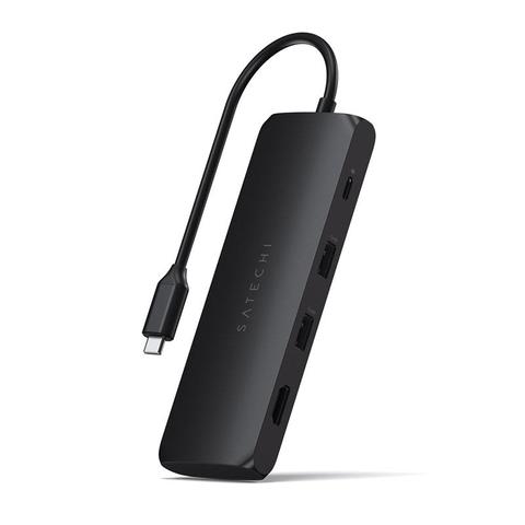 Satechi USB-C Hybrid Multiport Adapter with SSD Enclosure, Black - ST-UCHSEK