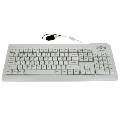 Seal Shield Medical Grade Waterproof Keyboard - White