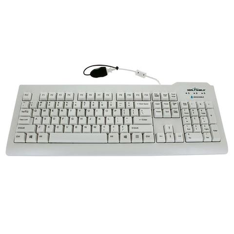 Seal Shield Glow Medical Grade Waterproof Keyboard - White